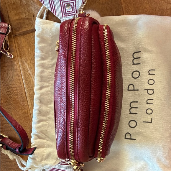 Pom Pom London Wine Crossbody Bag - Picture 4 of 13